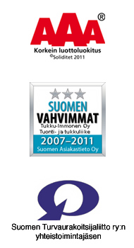 Tukku-Immonen Oy kuuluu suomen vahvimpiin yrityksiin.