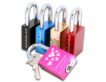 Lemmenlukko Love Locks, musta - Riippulukot - 201040 - 2