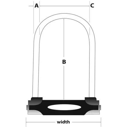 U-Kaarilukko, musta 280mm - Polkupyörän lukot ja lukitusvaijerit - 206030 - 2
