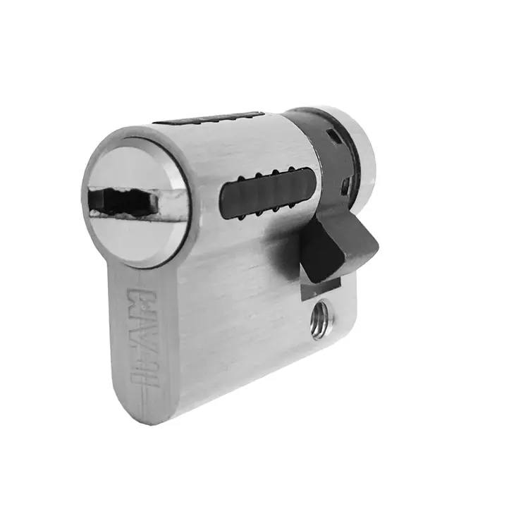 Sylinterilukko, niklattu, 40mm - Mekaaniset kalustelukot - 203150 - 1