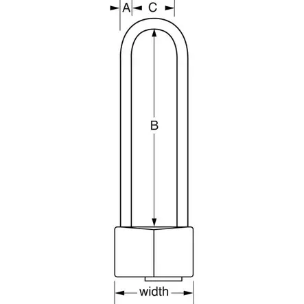Riippulukko 80mm, irroitettava sanka - Riippulukot - 201102 - 2