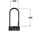 U-kaarilukko koodilla ja lukitusvaijeri - Polkupyörän lukot ja lukitusvaijerit - 206062 - 4
