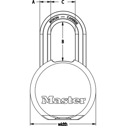 Riippulukko, pitkäsanka, teräs 64mm - Riippulukot - 201105 - 2