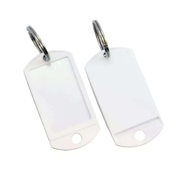 Valkoinen avaimenper=C3=A4 - Avaimenperät - 102135 - 1