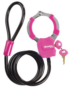 Vaalean punainen streetcuff-vaijerilukko - Polkupyörän lukot ja lukitusvaijerit - 206025 - 1