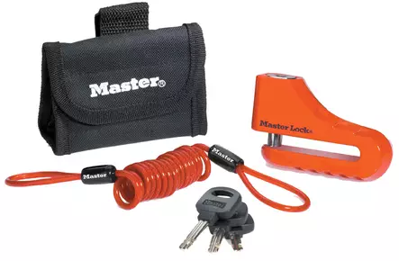 Pakkaukseen kuuluu lukon lis=C3=A4ksi kuljetuspussi ja varoitusvaijeri=
=2E - Ajoneuvojen lukot - 207006 - 1