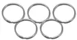 Niklattu 20mm avainrengas 5 kpl. - Avainrenkaat - 107017 - 1