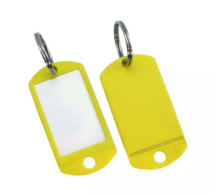 Keltainen avainkaappiin laitettava avaimenper=C3=A4 - Avaimenperät - 102138 - 1