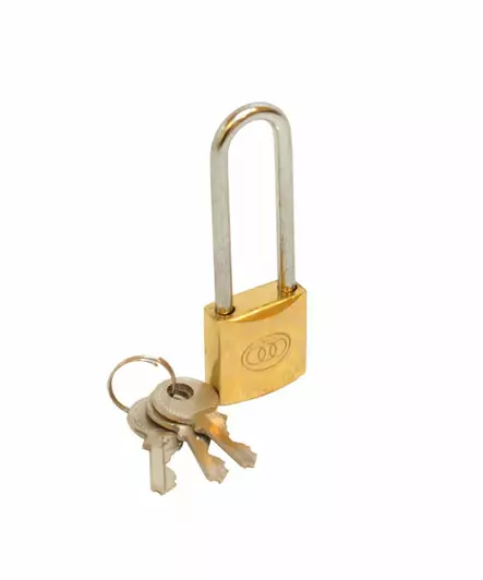 Pitk=C3=A4sankainen messinkiriippulukko - Riippulukot - 201009 - 1