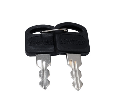 Avaimet Armstrongin peltikalustelukkoon. - Mekaaniset kalustelukot - 203009 - 2