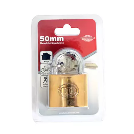 Messinkinen riippulukko 50 mm. - Riippulukot - 201109 - 1